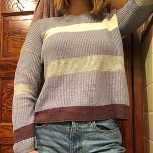 Comfy blue striped sweater